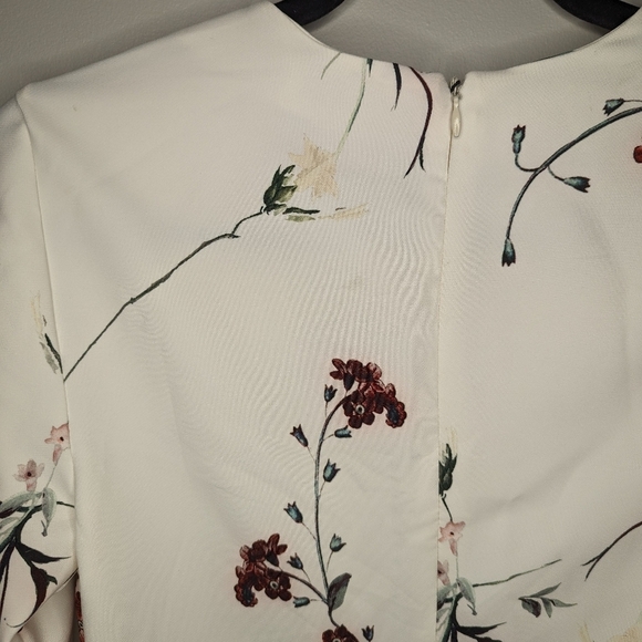 Zara║Floral White Dress║Size S - Picture 8 of 8